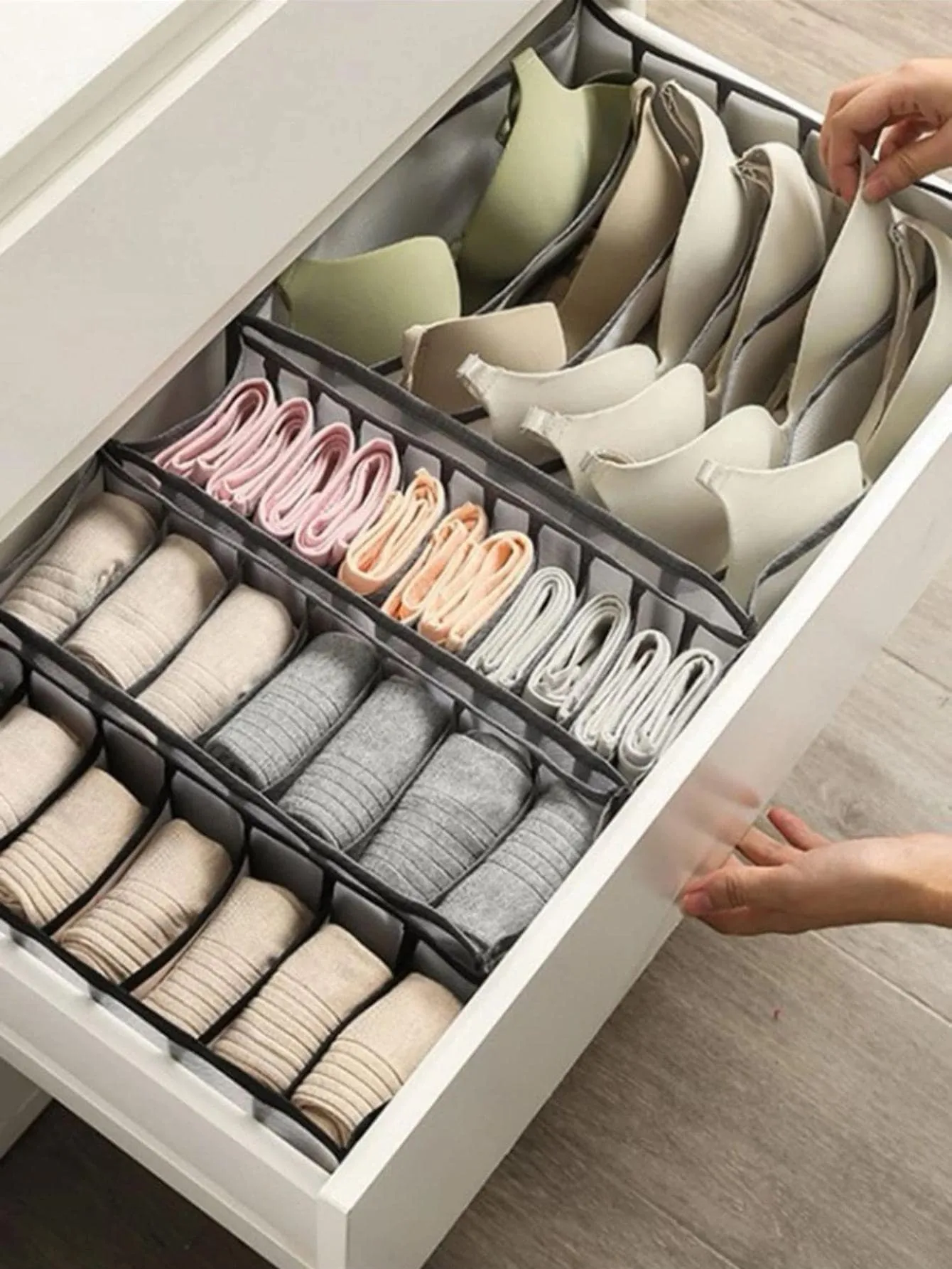 1 Underwear Compartment Organizer Socks Underwear Storage Box Drawer Storage Organizer Bag