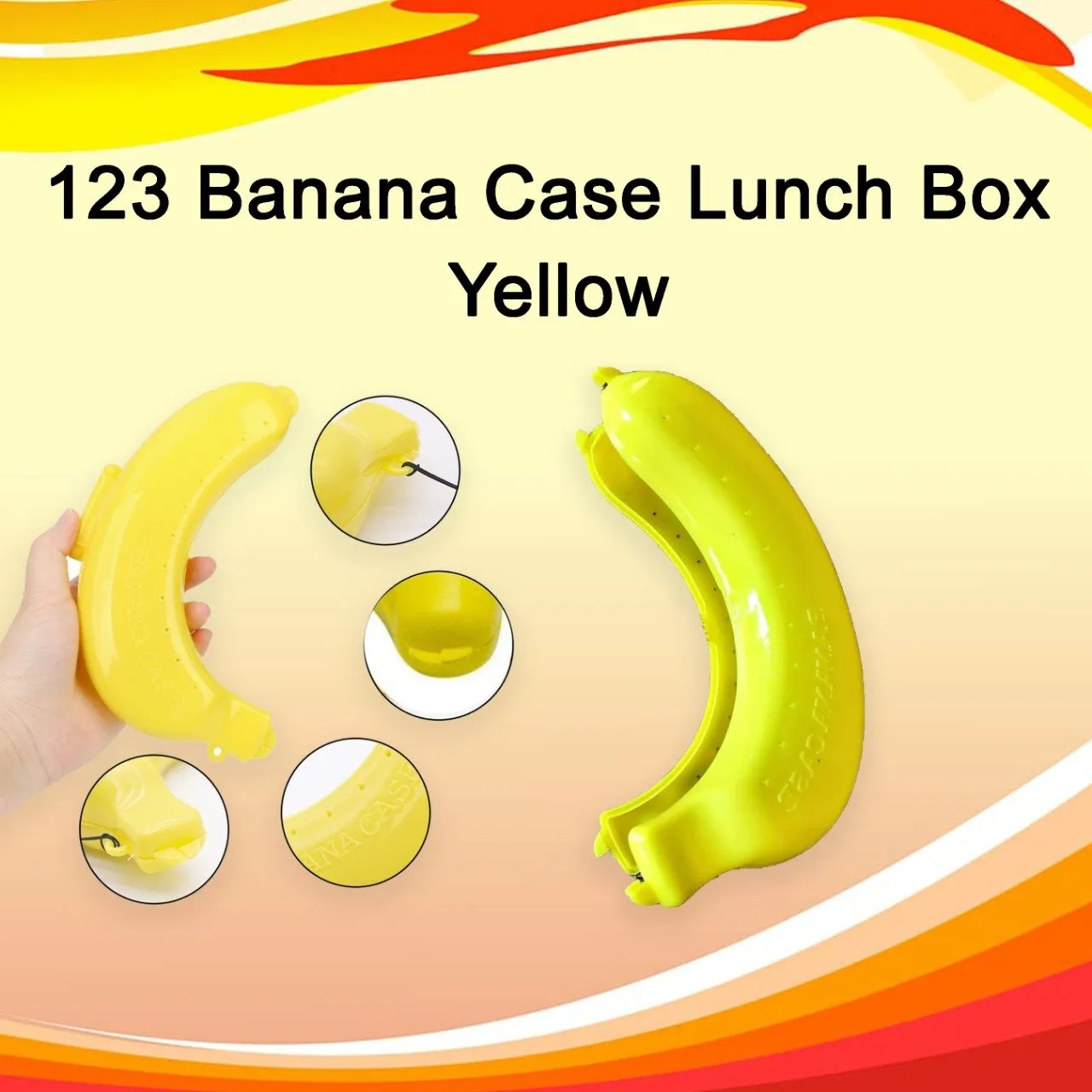 123 Banana Case Lunch Box Yellow