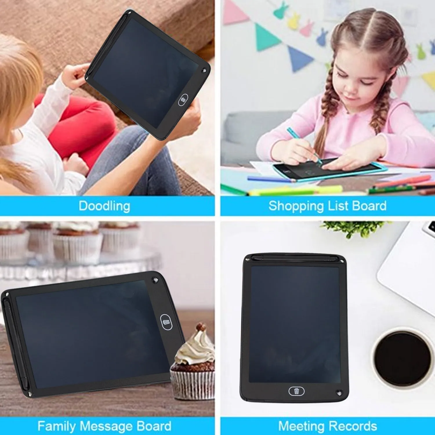 1360A LCD PORTABLE WRITING PAD / TABLET FOR KIDS - 8.5 INCH