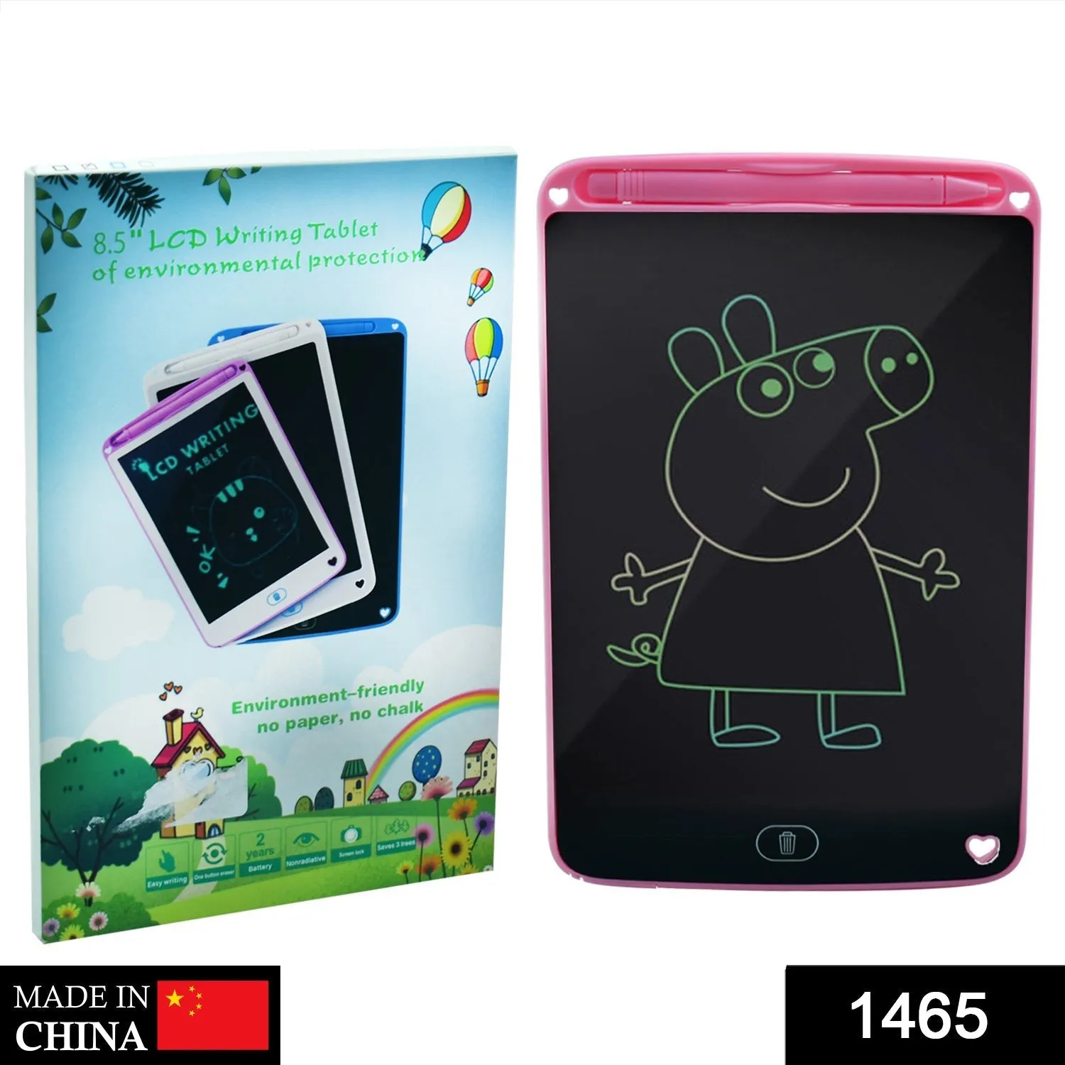 1465 Portable 8.5 LCD Writing Digital Tablet Pad  for Writing / Drawing  ( MultiColor ink )