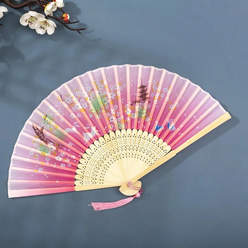 1PC Pretty Sakura Han Summer Foldable Handheld Fan