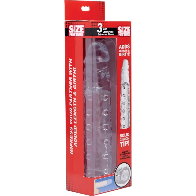 3in Clear Penis Enhancer Sleeve