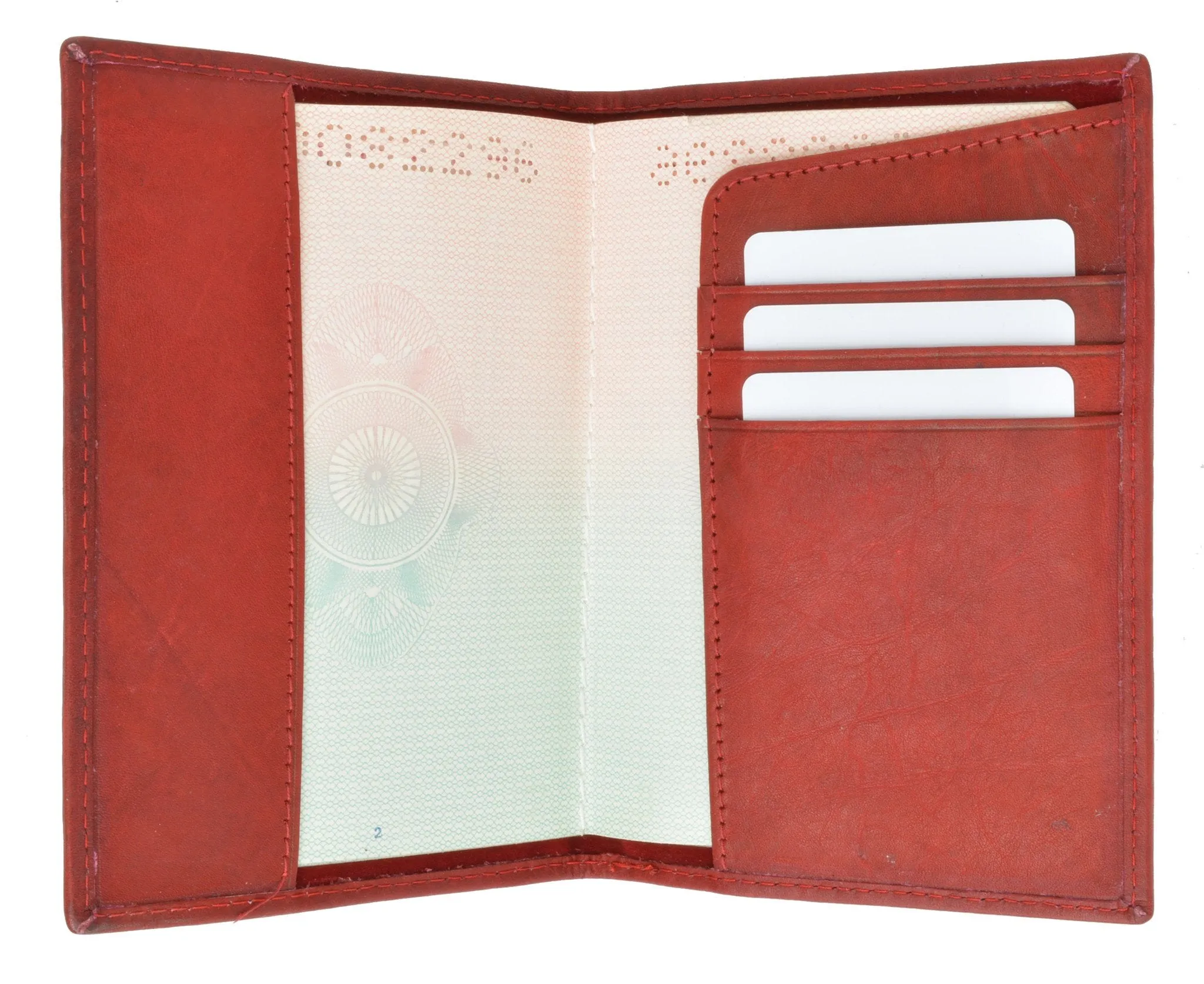 601CF BLIND/Leather Passport wallet with Card holder