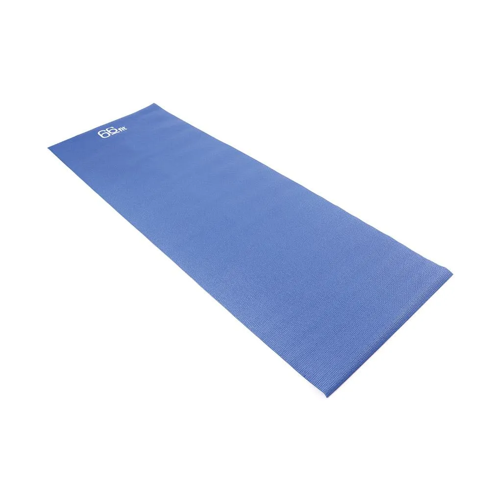 66fit Yoga Mat Plus  Blue - With Carry Bag