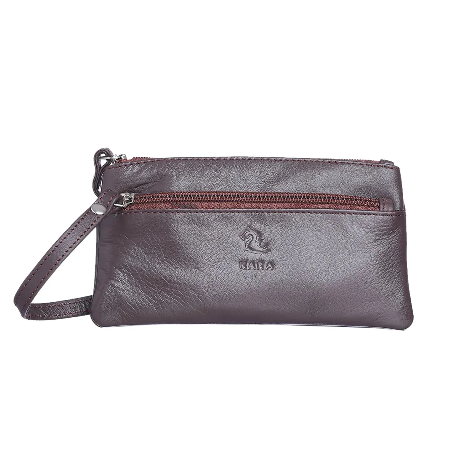 7027 Black Leather Hand Pouch