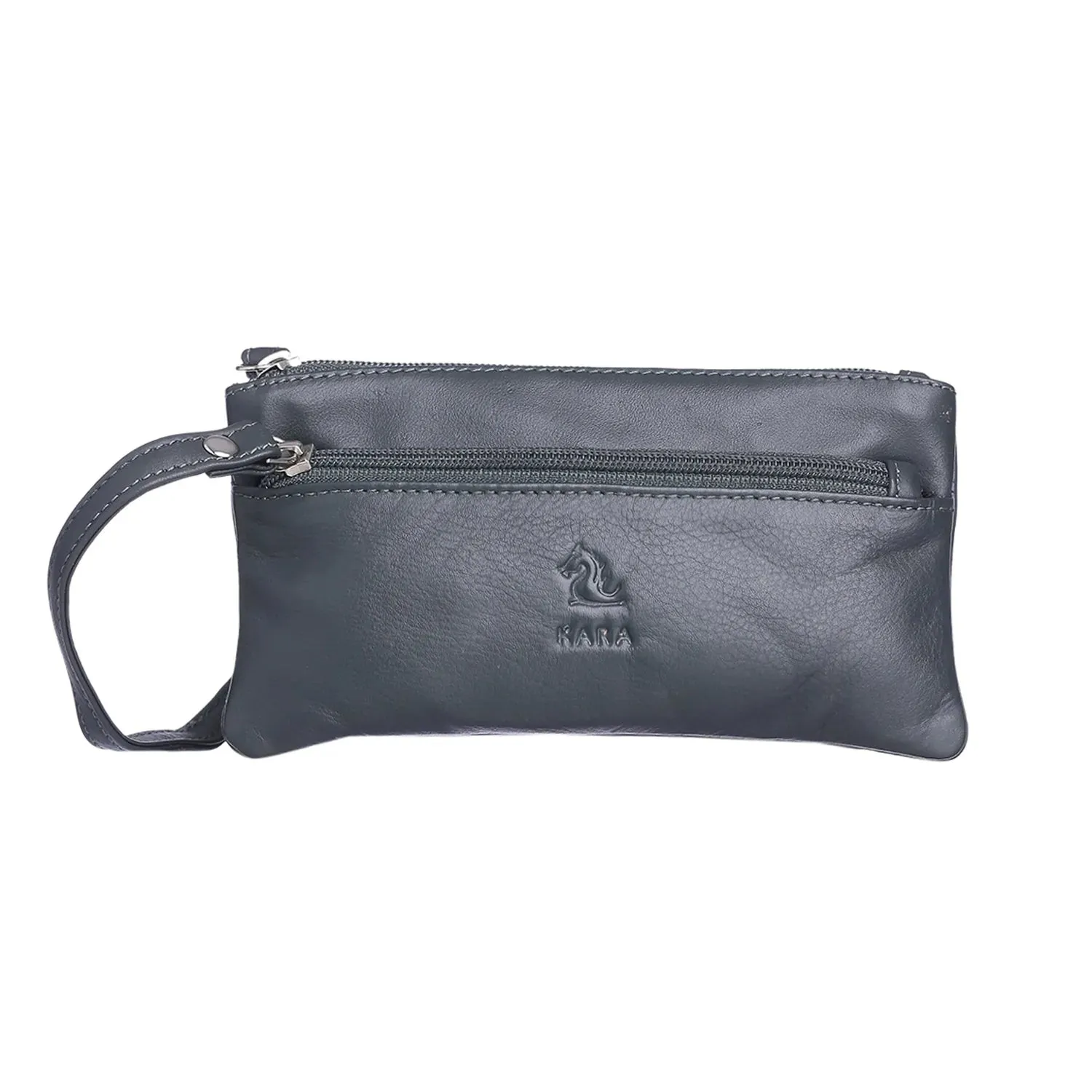 7027 Black Leather Hand Pouch