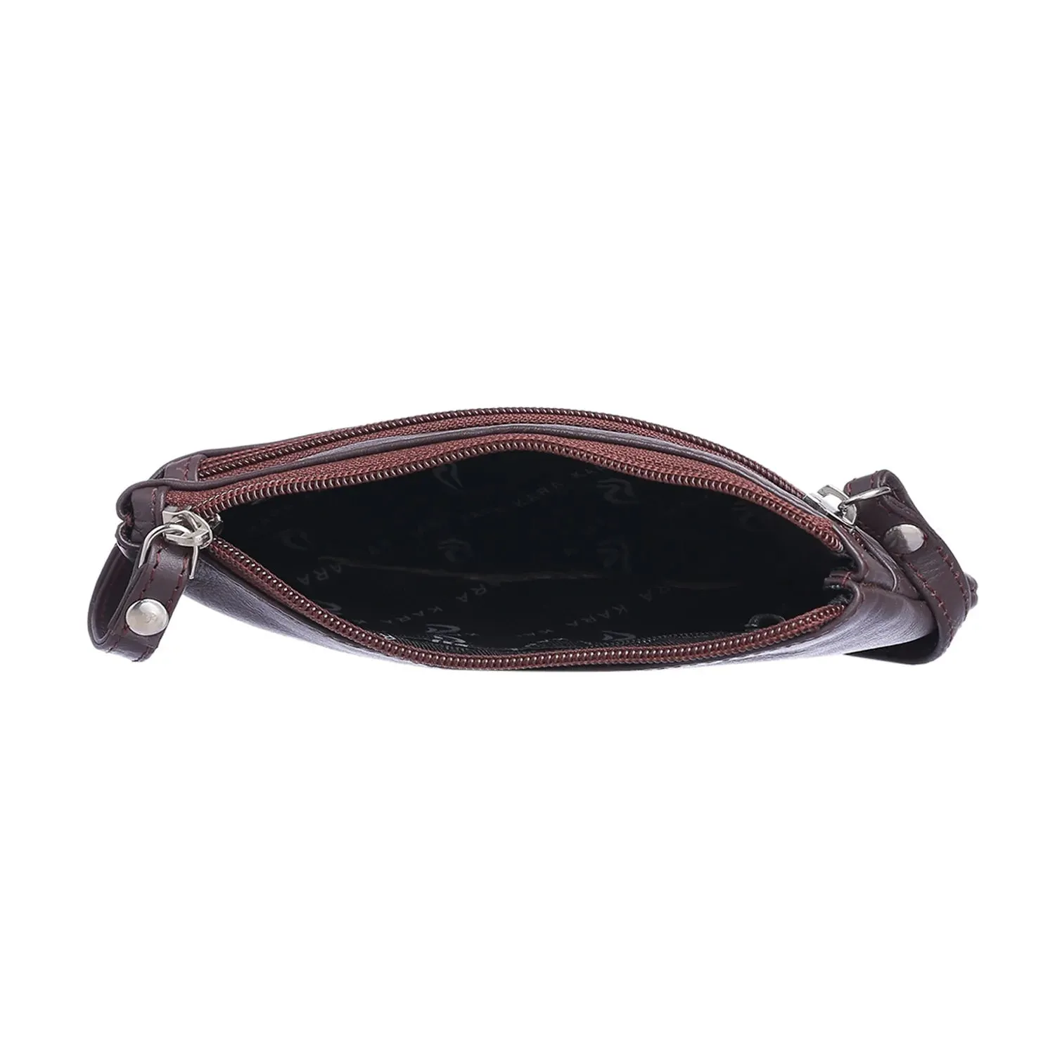 7027 Black Leather Hand Pouch