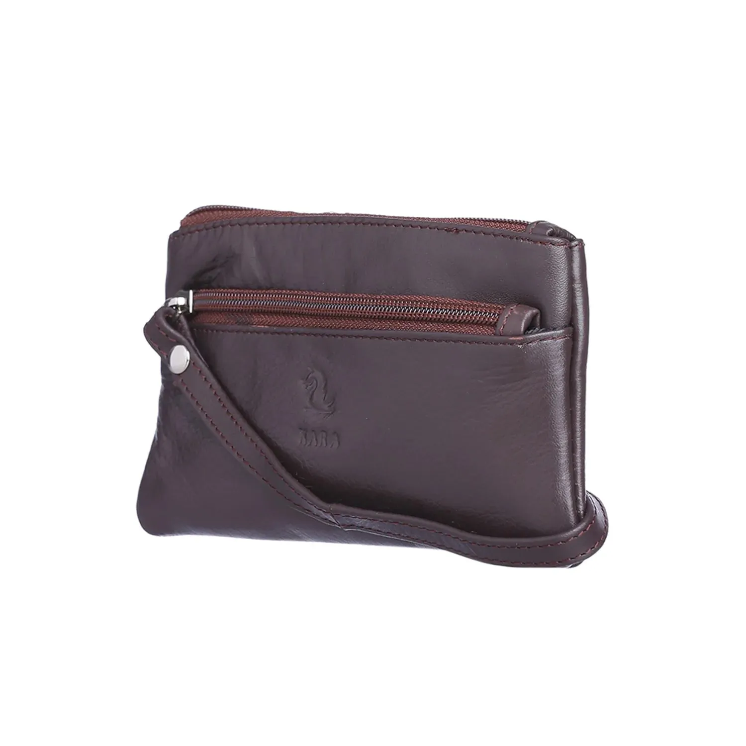 7027 Black Leather Hand Pouch