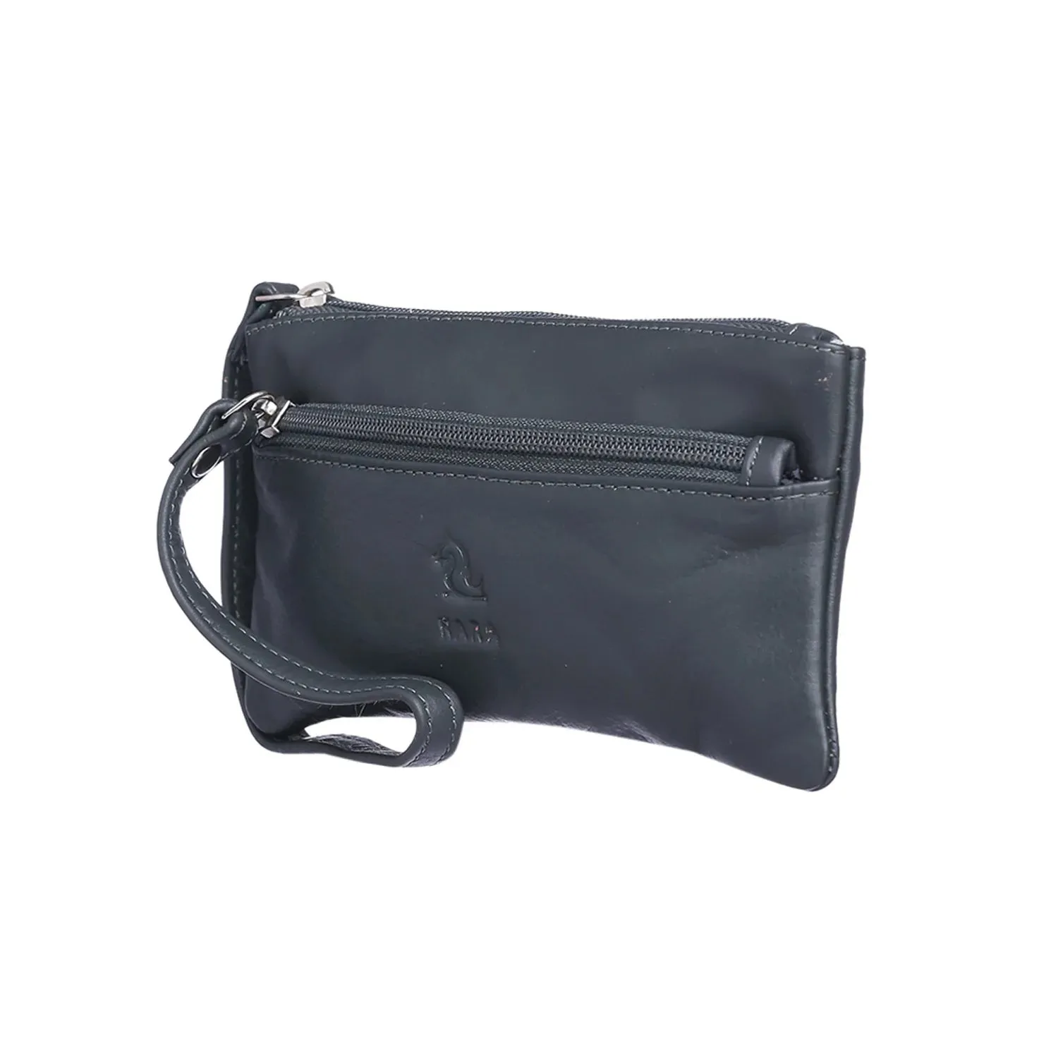 7027 Black Leather Hand Pouch