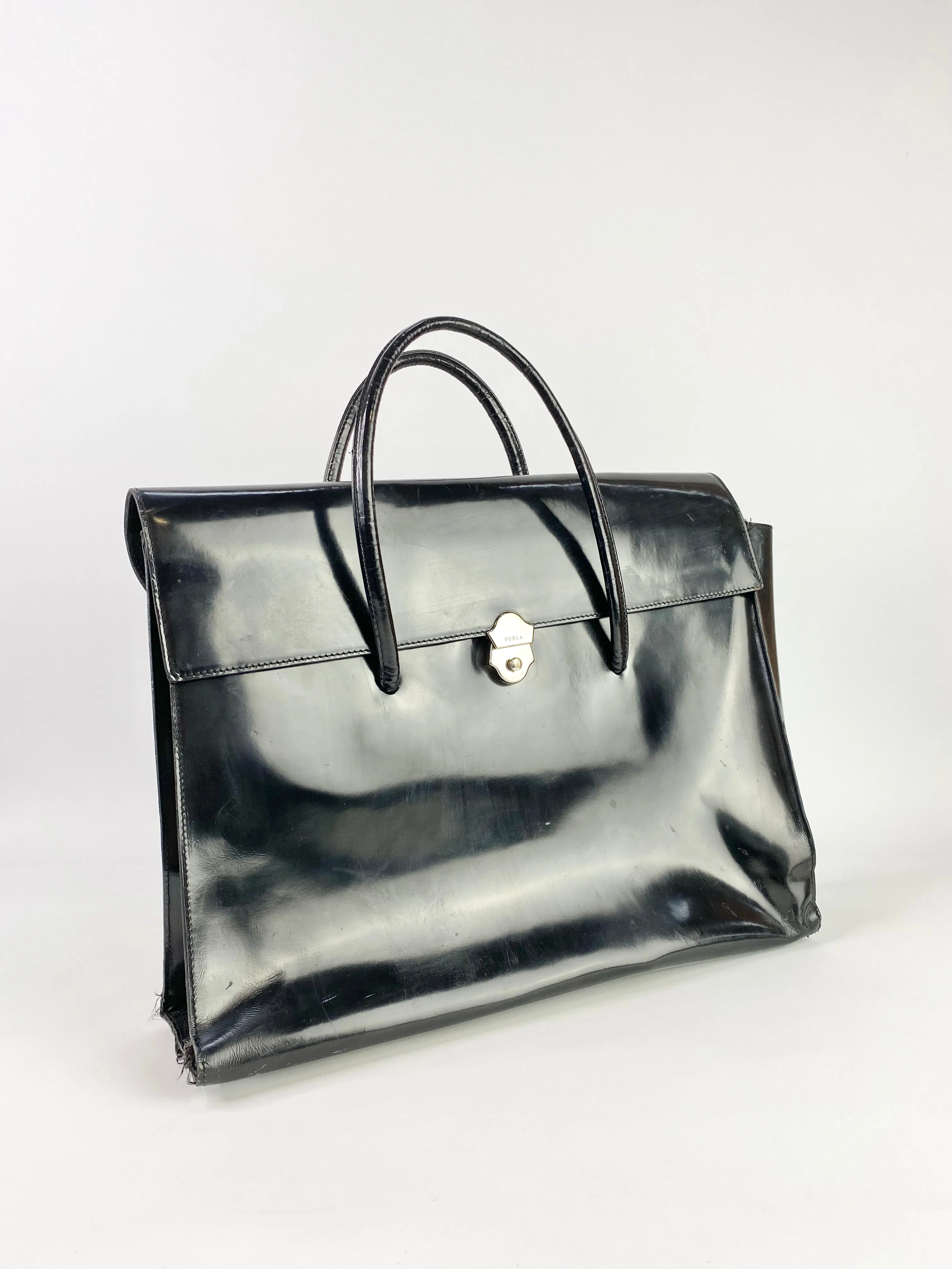 90's Furla Black Tote