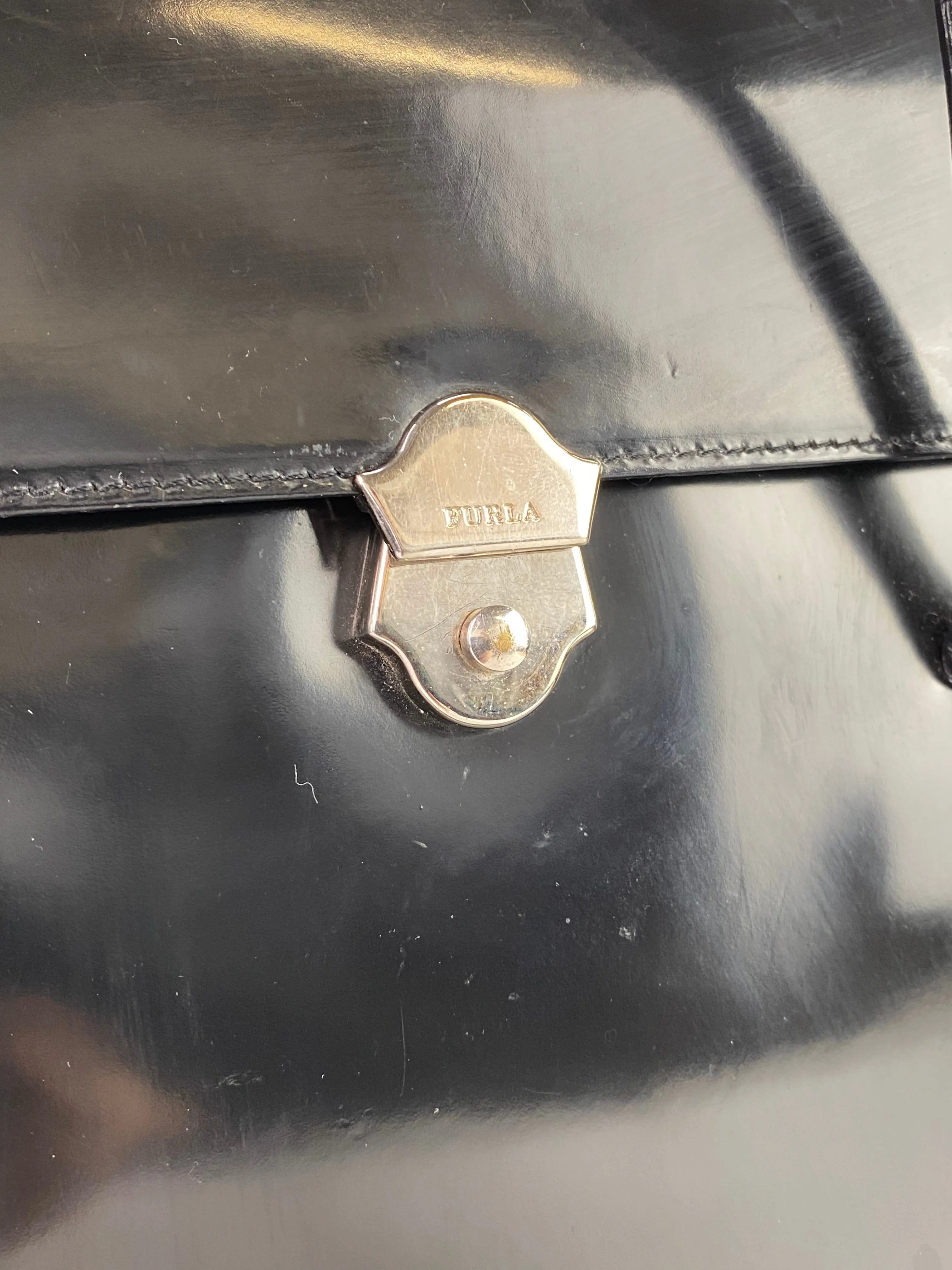 90's Furla Black Tote