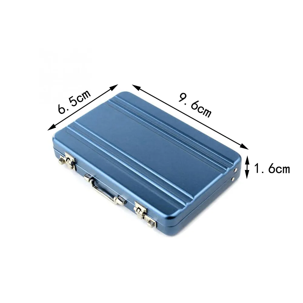 Aluminum Storage Box Business ID Credit Card Holder Mini Suitcase Bank Card Box Holder