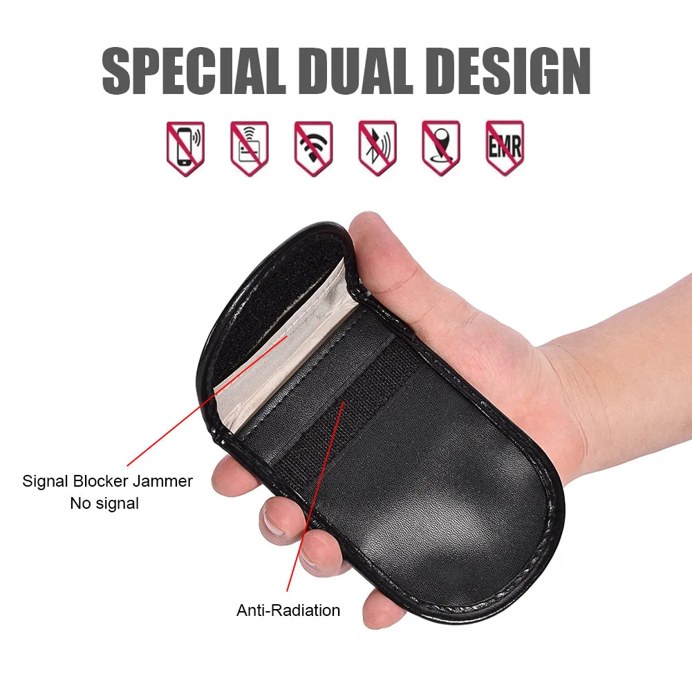 AMZER Signal Blocker PU Shield Case Pouch Bag - Size: 14.5*9.5cm