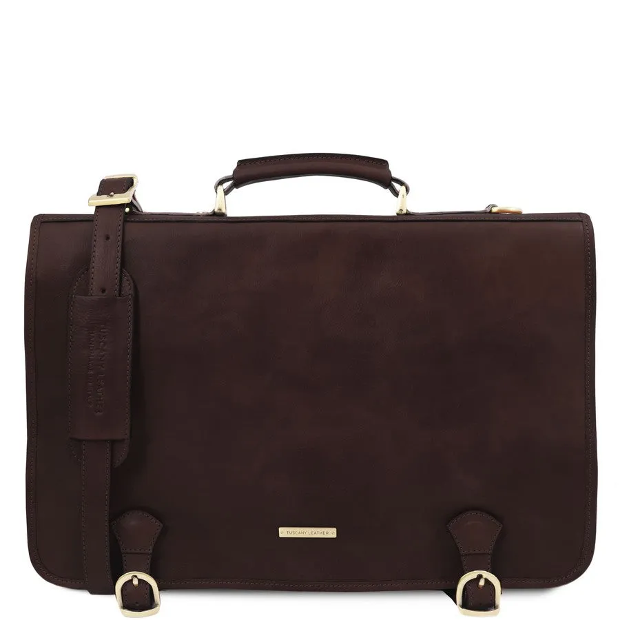 Ancona Mens Leather Messenger Bag