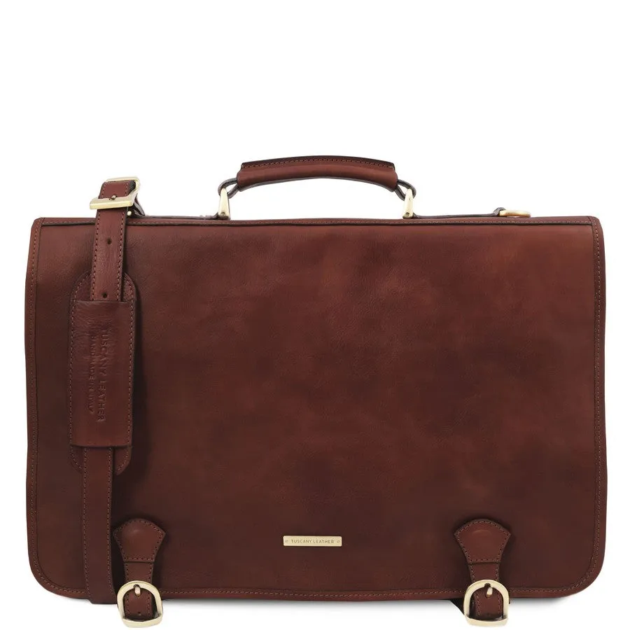 Ancona Mens Leather Messenger Bag