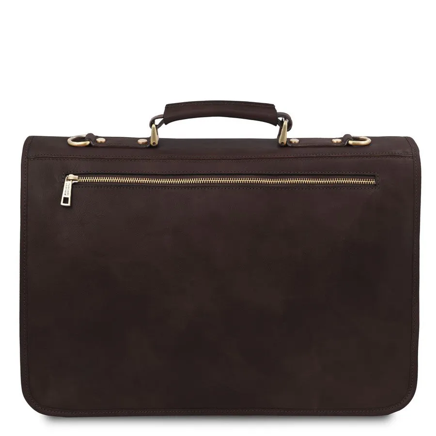 Ancona Mens Leather Messenger Bag