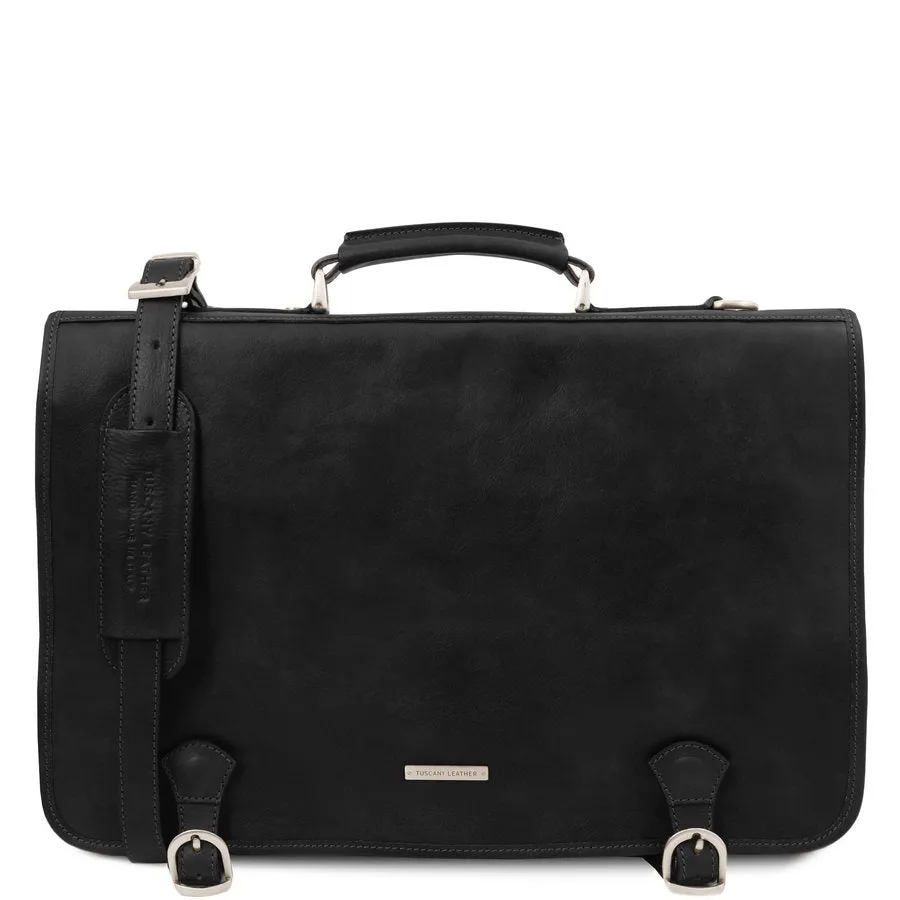 Ancona Mens Leather Messenger Bag