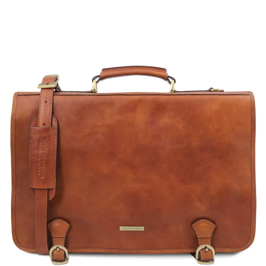 Ancona Mens Leather Messenger Bag