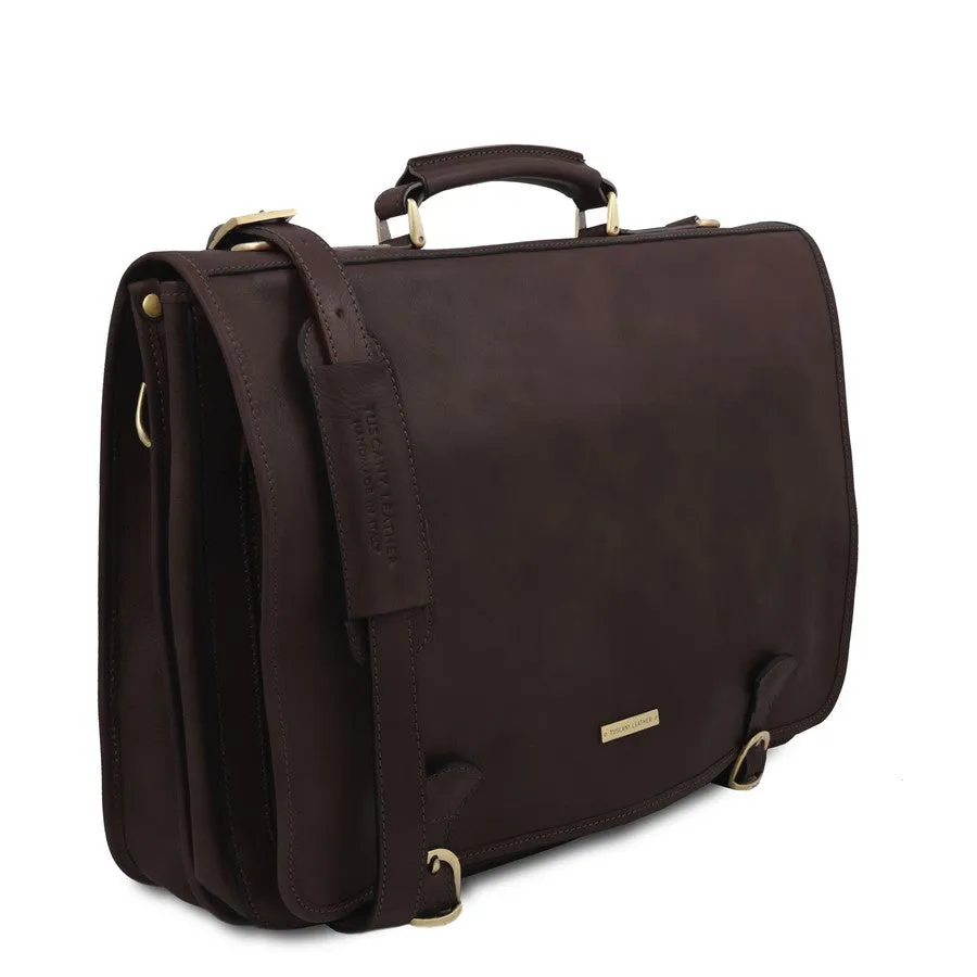 Ancona Mens Leather Messenger Bag