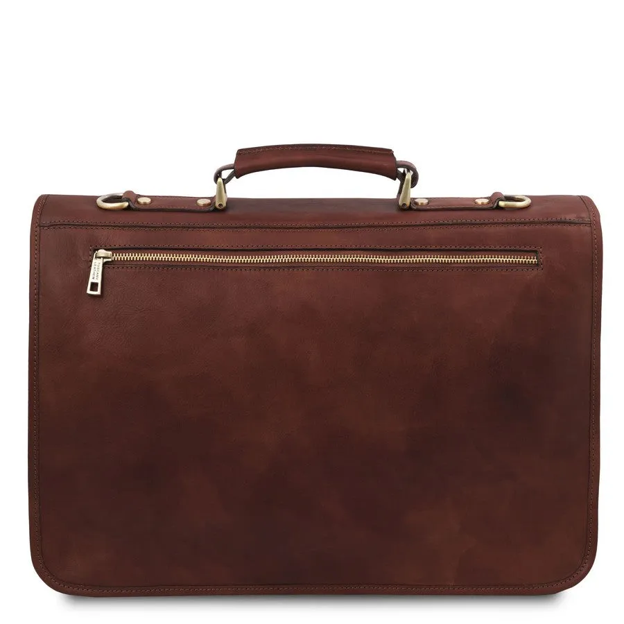 Ancona Mens Leather Messenger Bag