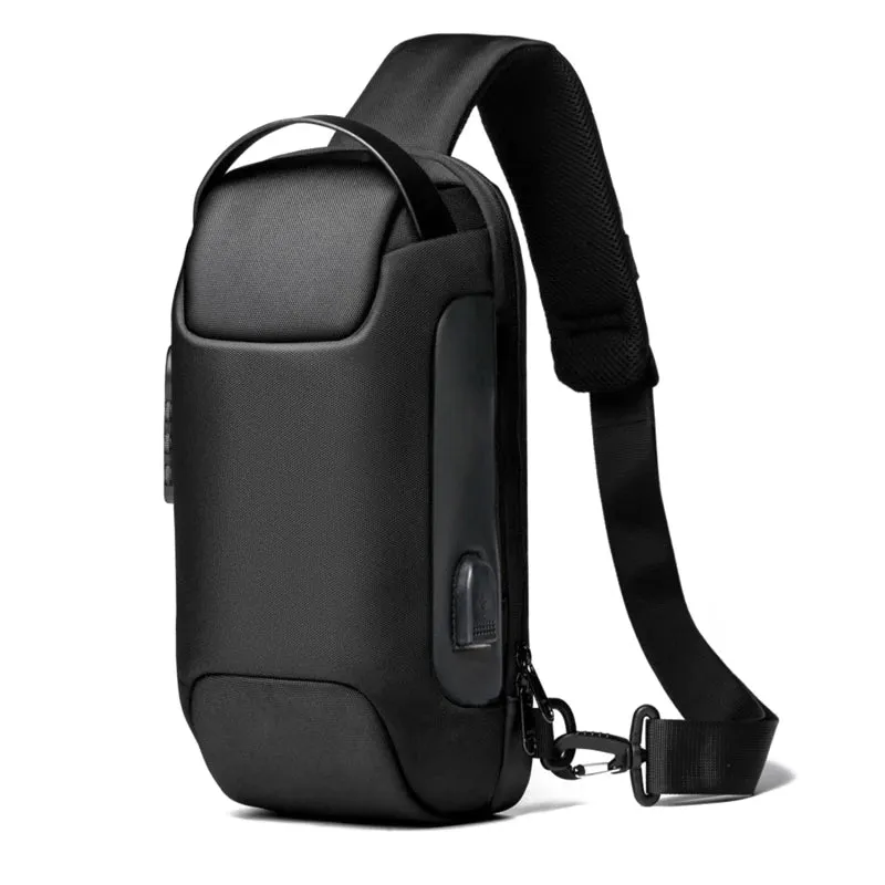 Anti-Theft Waterproof USB Oxford Crossbody Sling Messenger Backpack