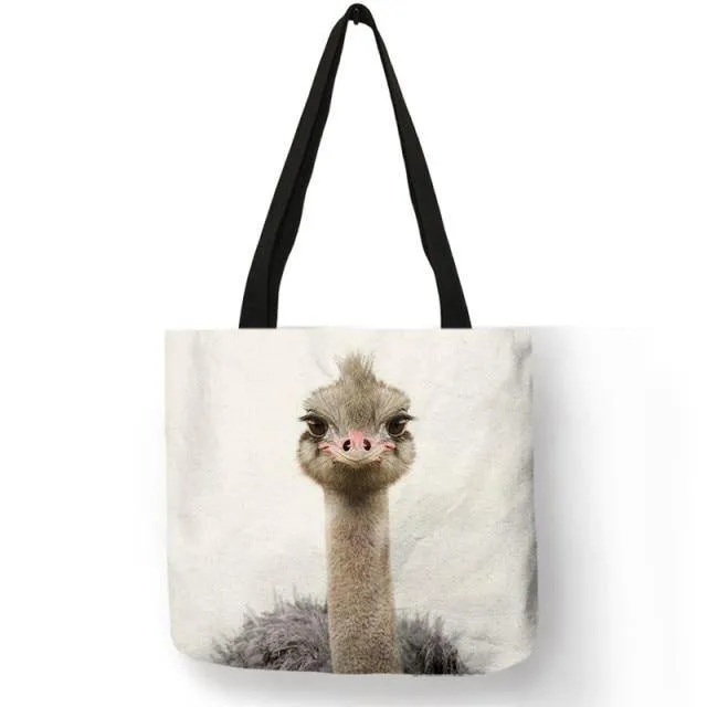 Baby Animals Canvas Tote Bag Collection