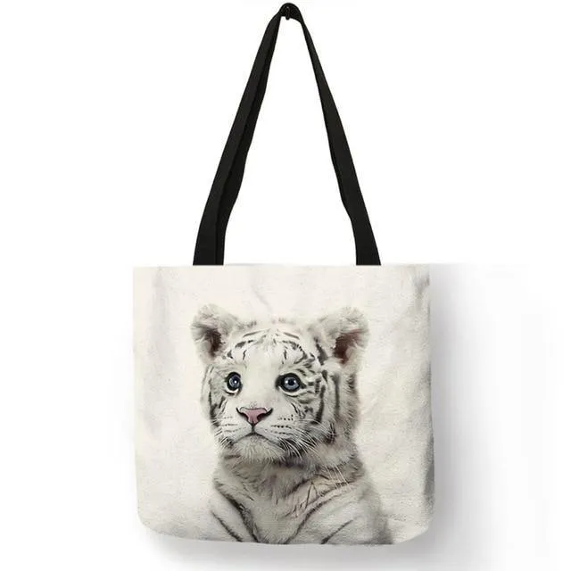 Baby Animals Canvas Tote Bag Collection