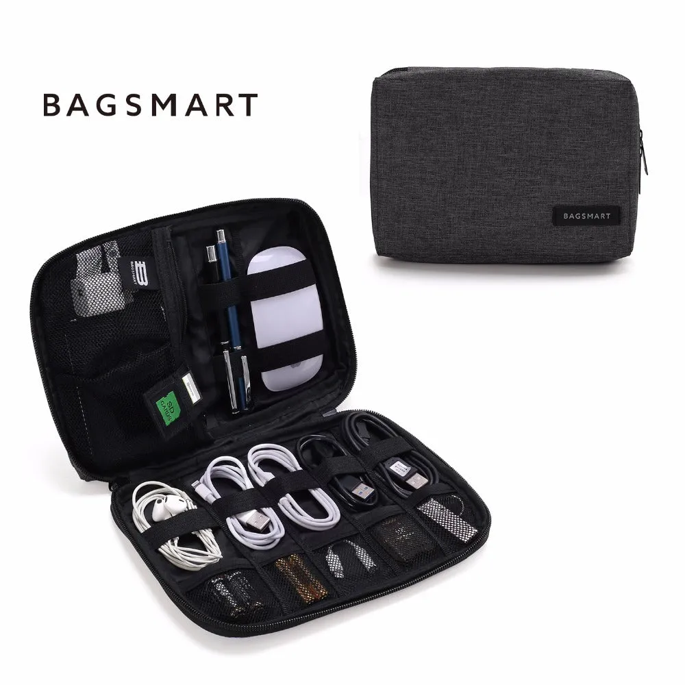 Bagsmart Electronics Travel Organizer - Cord, Cable, and Accessories Case Waterproof