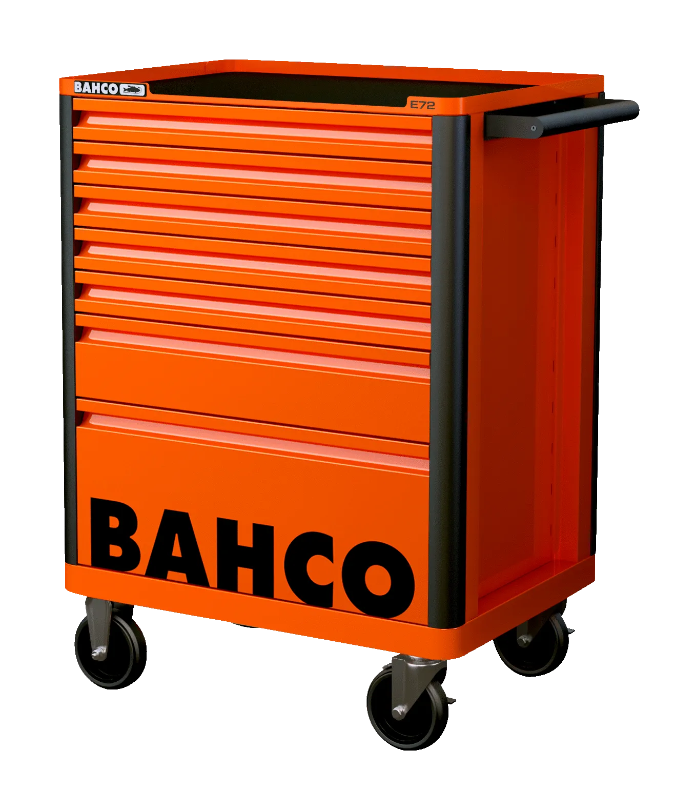 Bahco 1472K7 E72 7 Drawer Orange Mobile Roller Cabinet