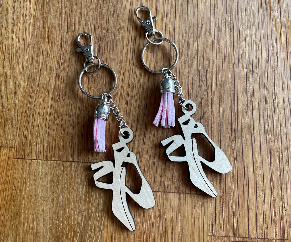 Ballet Slippers Maple Keychain