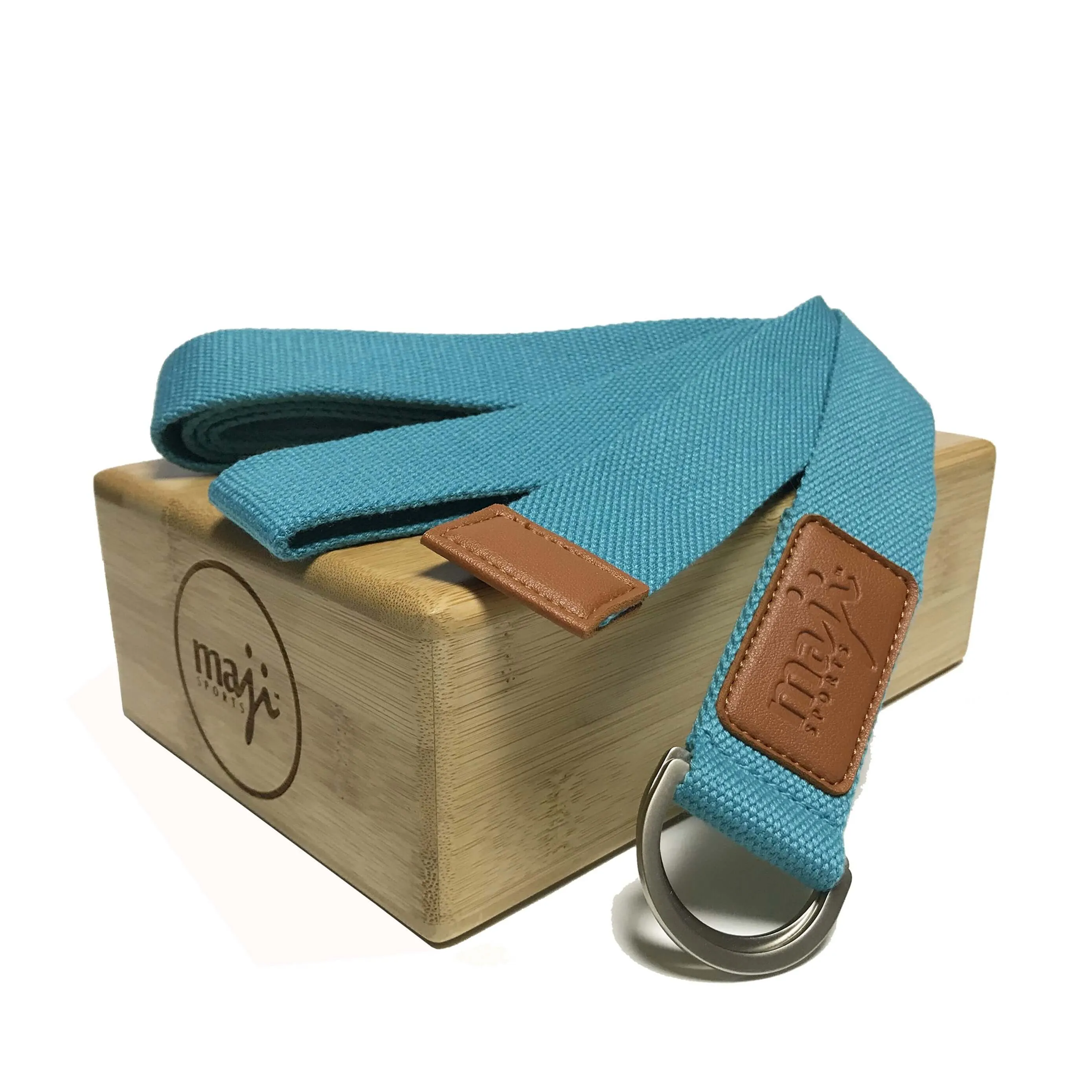 Bamboo Yoga Block & Strap Combo by Jupiter Gear