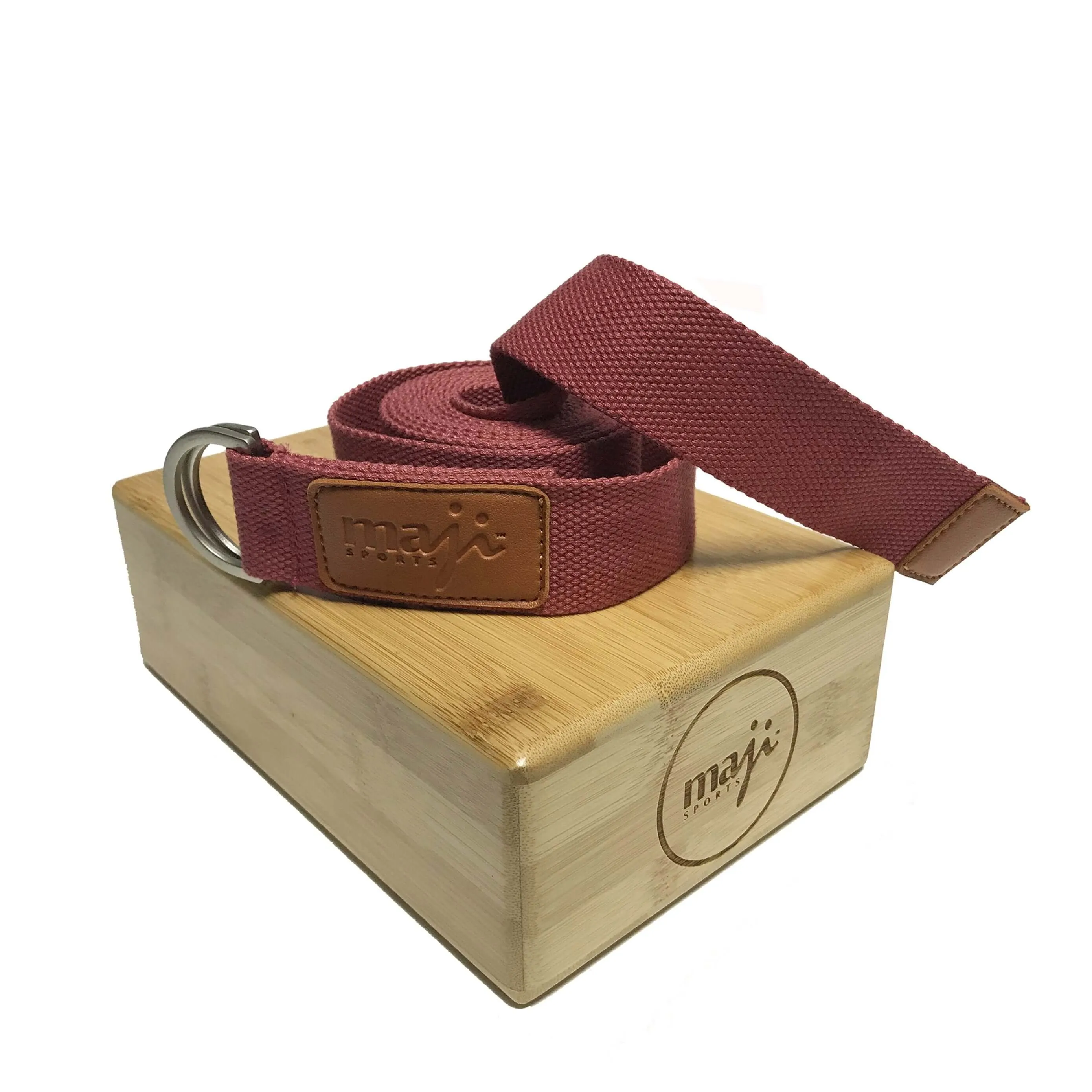 Bamboo Yoga Block & Strap Combo by Jupiter Gear