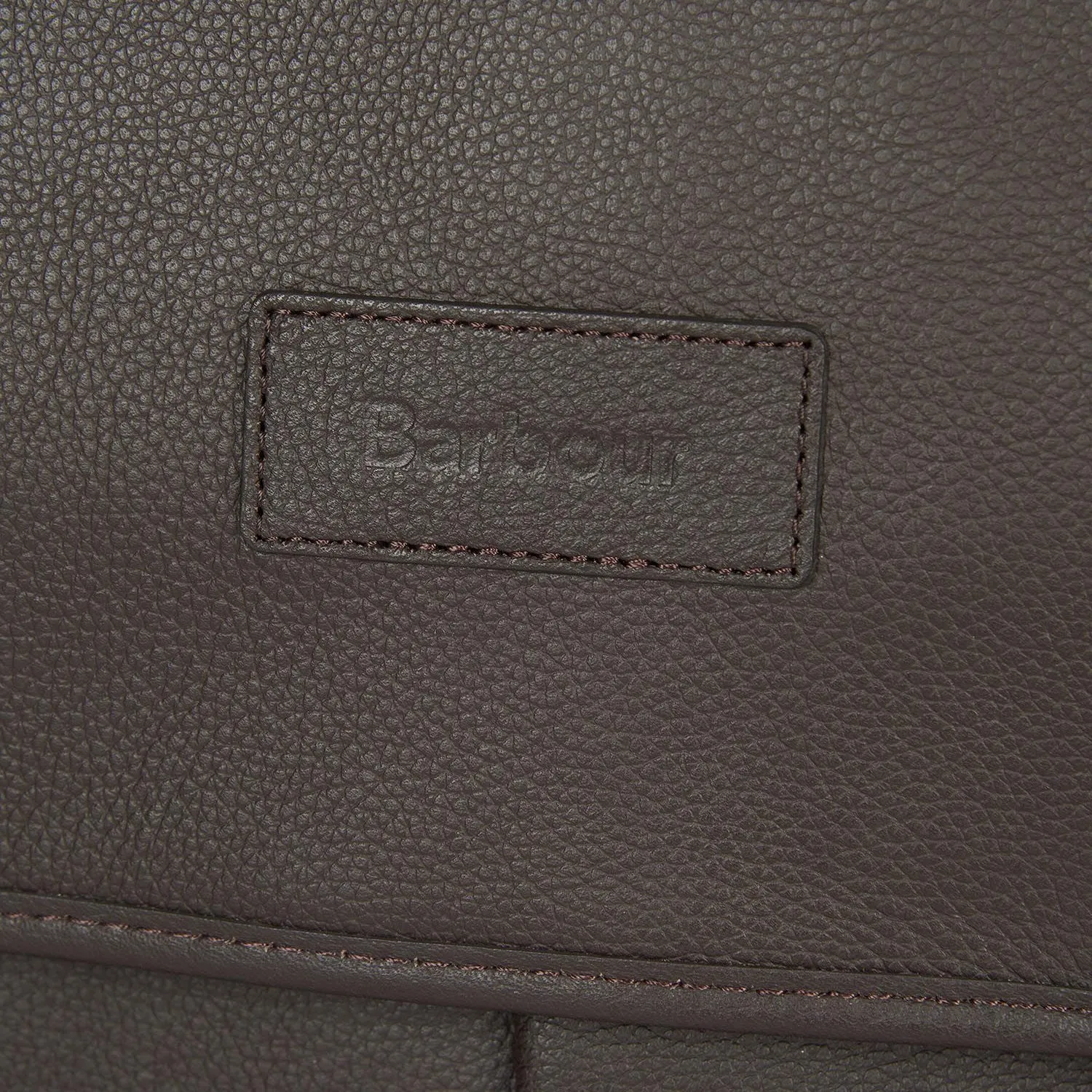 Barbour Leather Briefcase in Chocolate