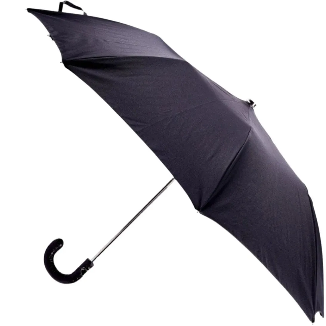 Black Alligator Travel Umbrella with Black Canopy