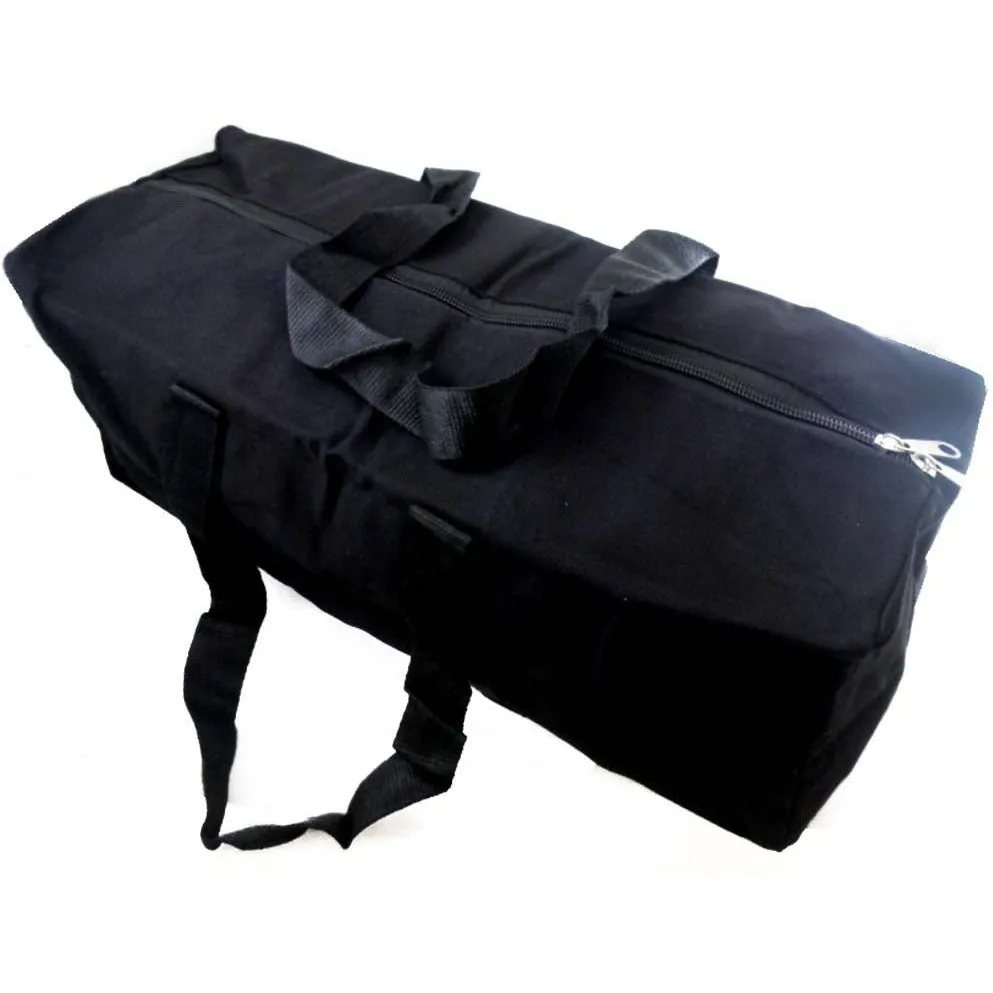 Black Canvas Duffle Bag - 16 x 6 x7 Inch  - AB-18180