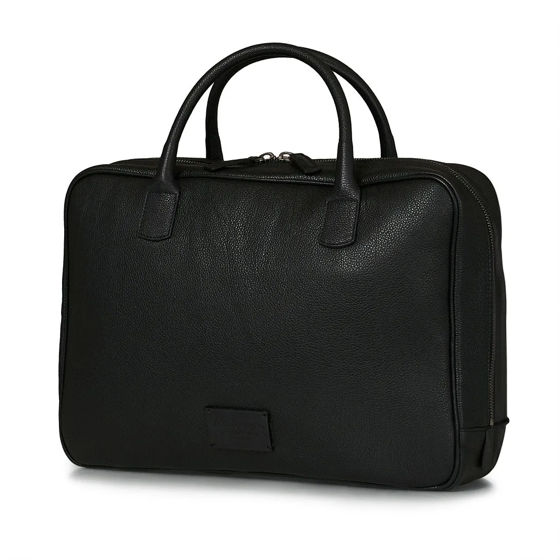 Black Full-Grain Calf Leather Briefcase - Anderson's