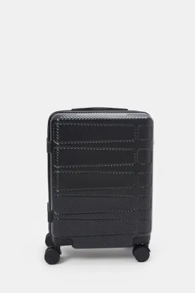 Black Textured Trolley Luggage Trolley (20 Inch)