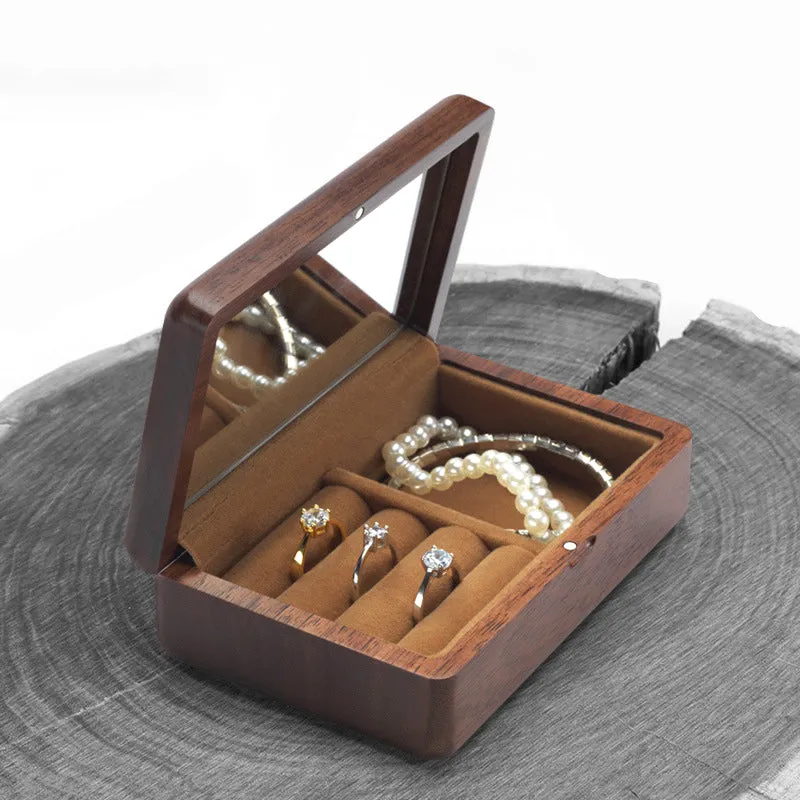 Black Walnut Wood Jewelry Organizer