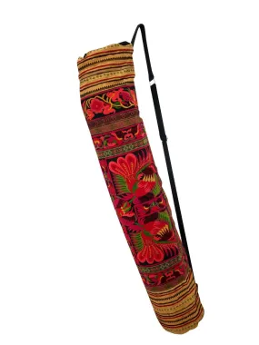 Bohemian Yoga Mat Bag Carrier Embroidered Hill tribe ethnic  L