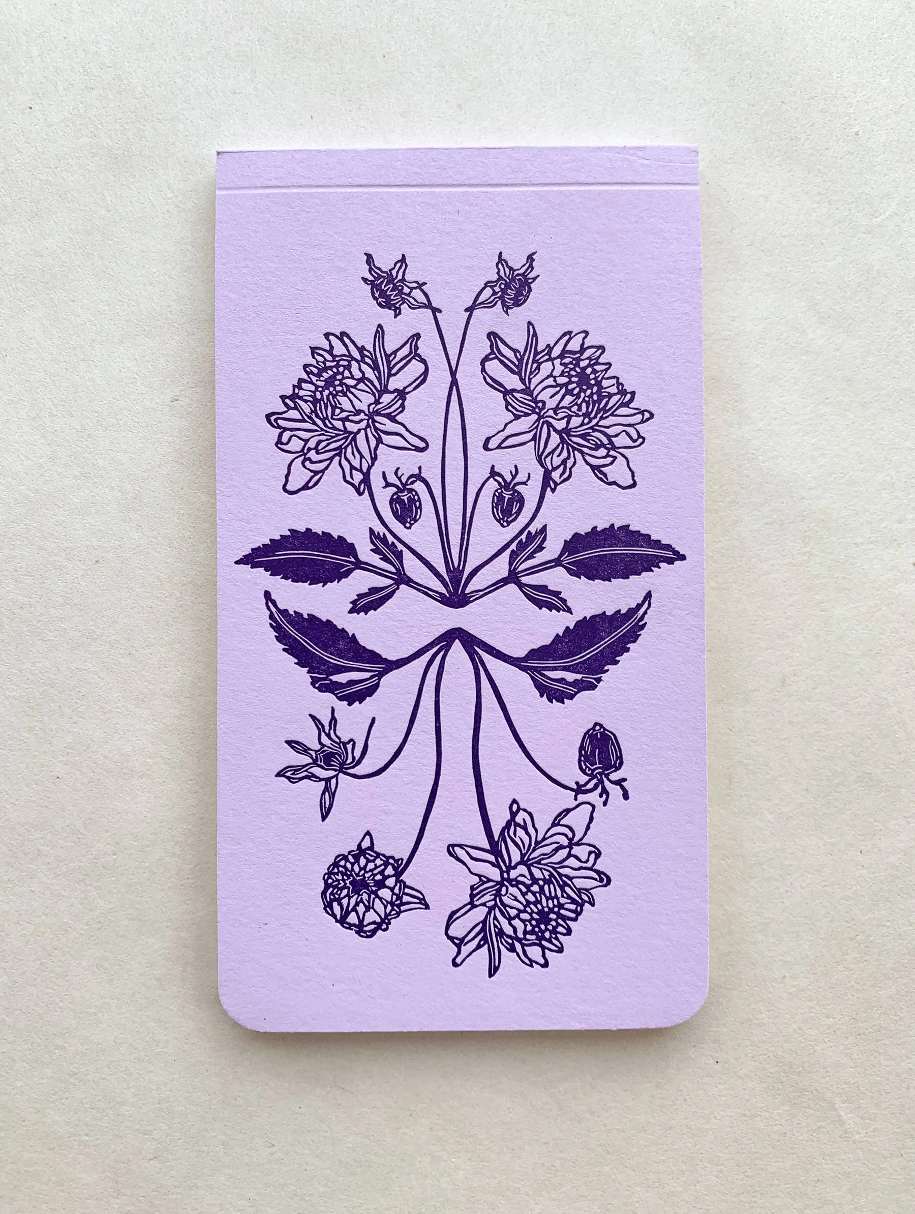 Botanical pattern jotter notepad