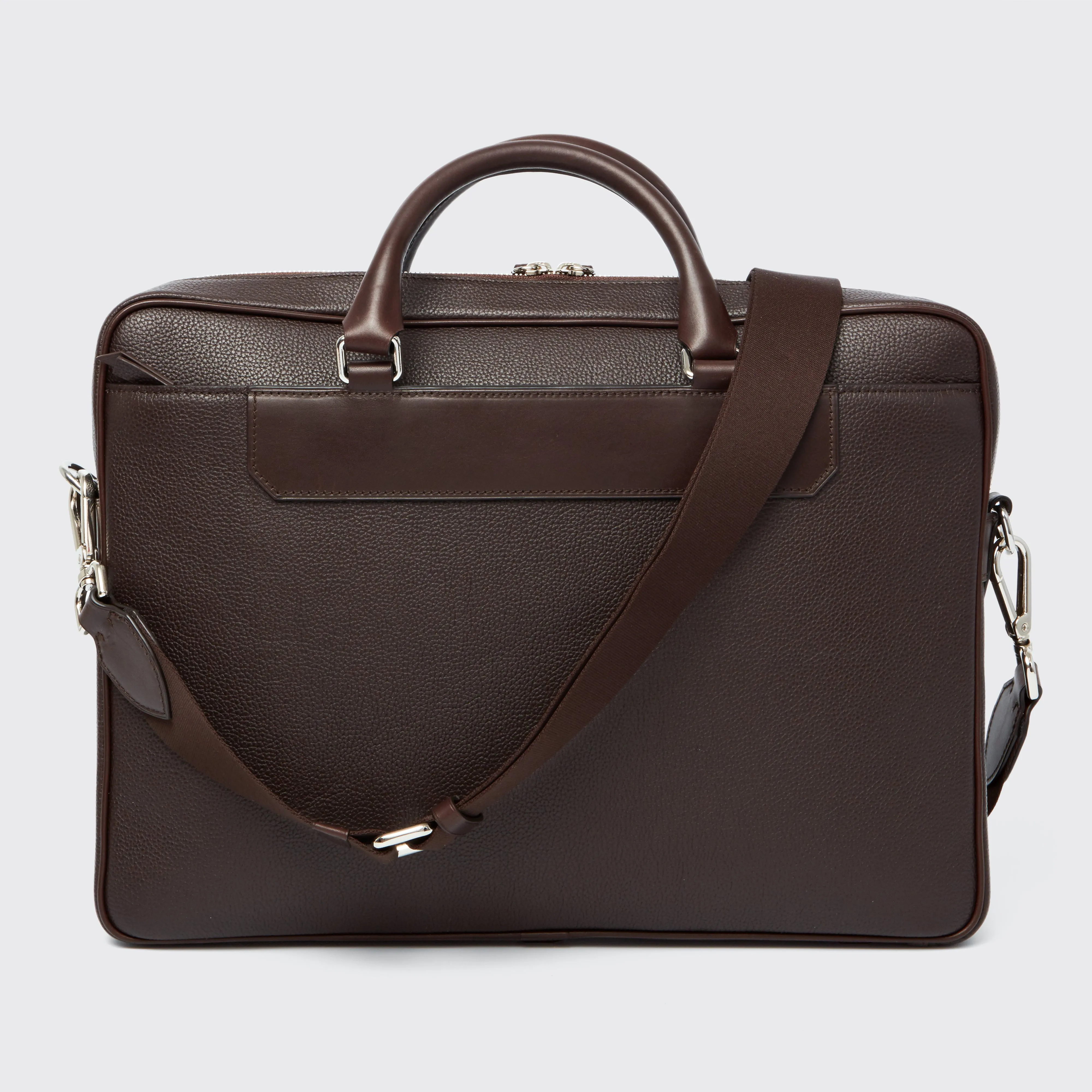 Briefcase Grained Leather Chocolate