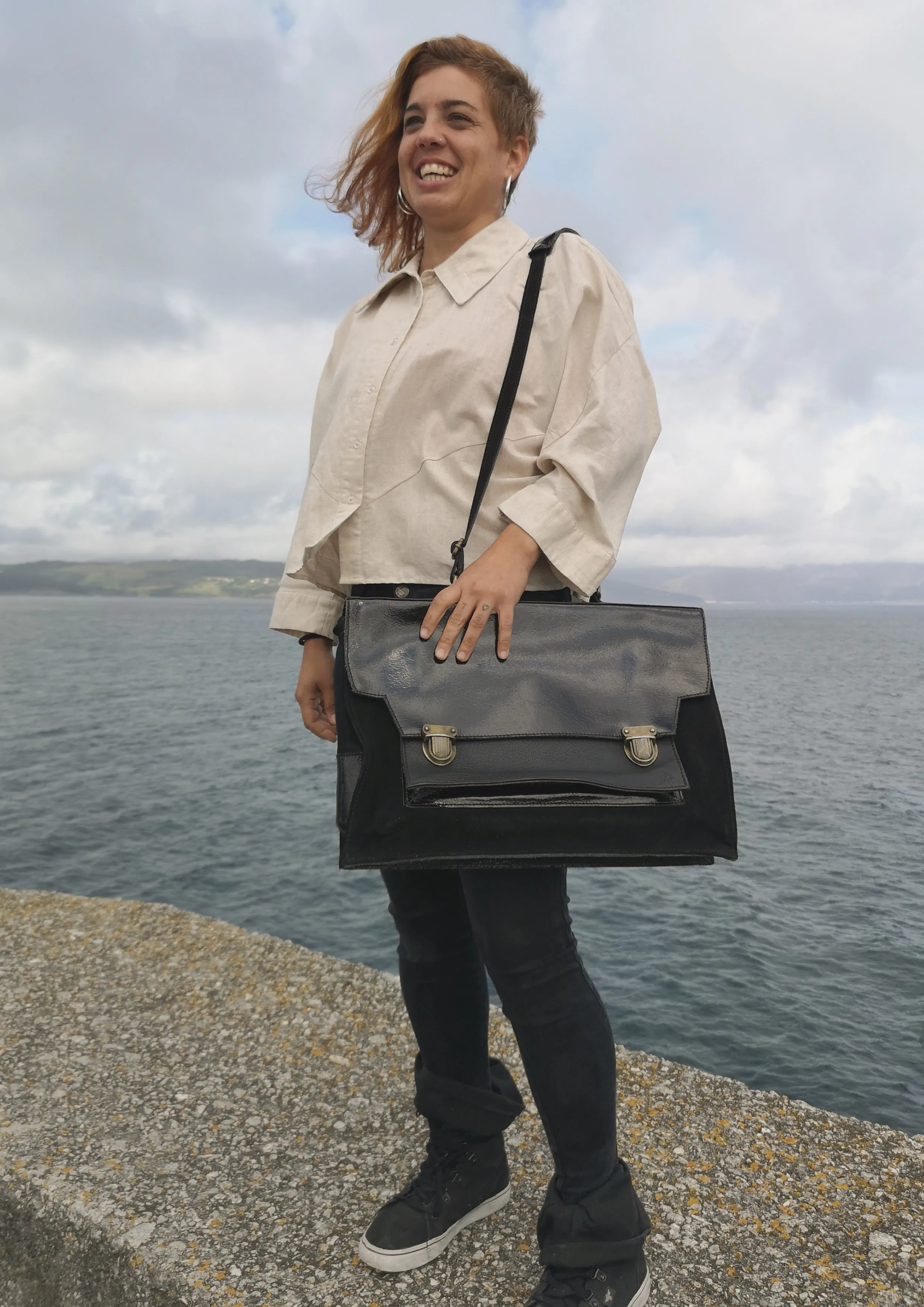 BRIEFCASE - LEATHER black by BERENIK