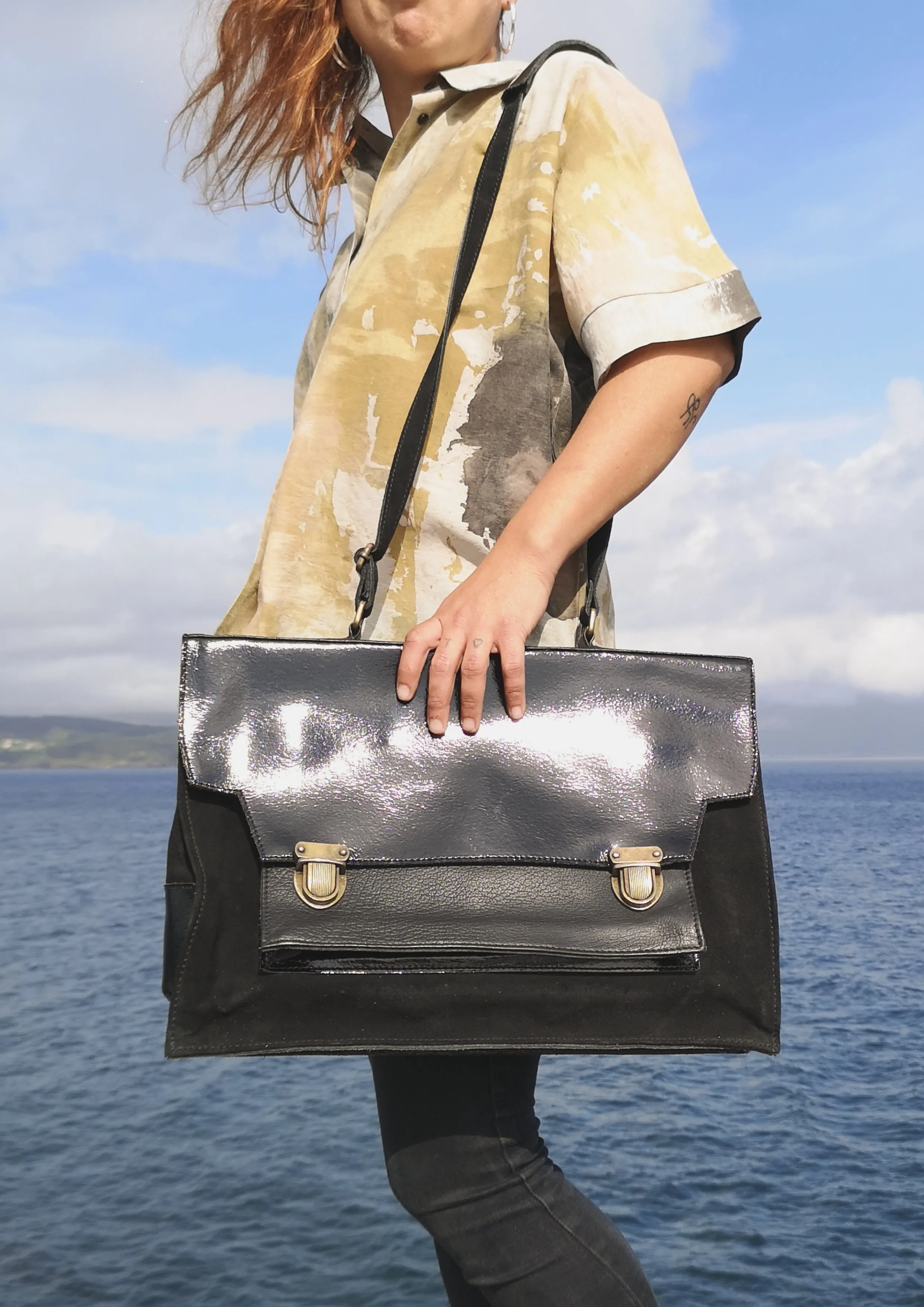 BRIEFCASE - LEATHER black by BERENIK