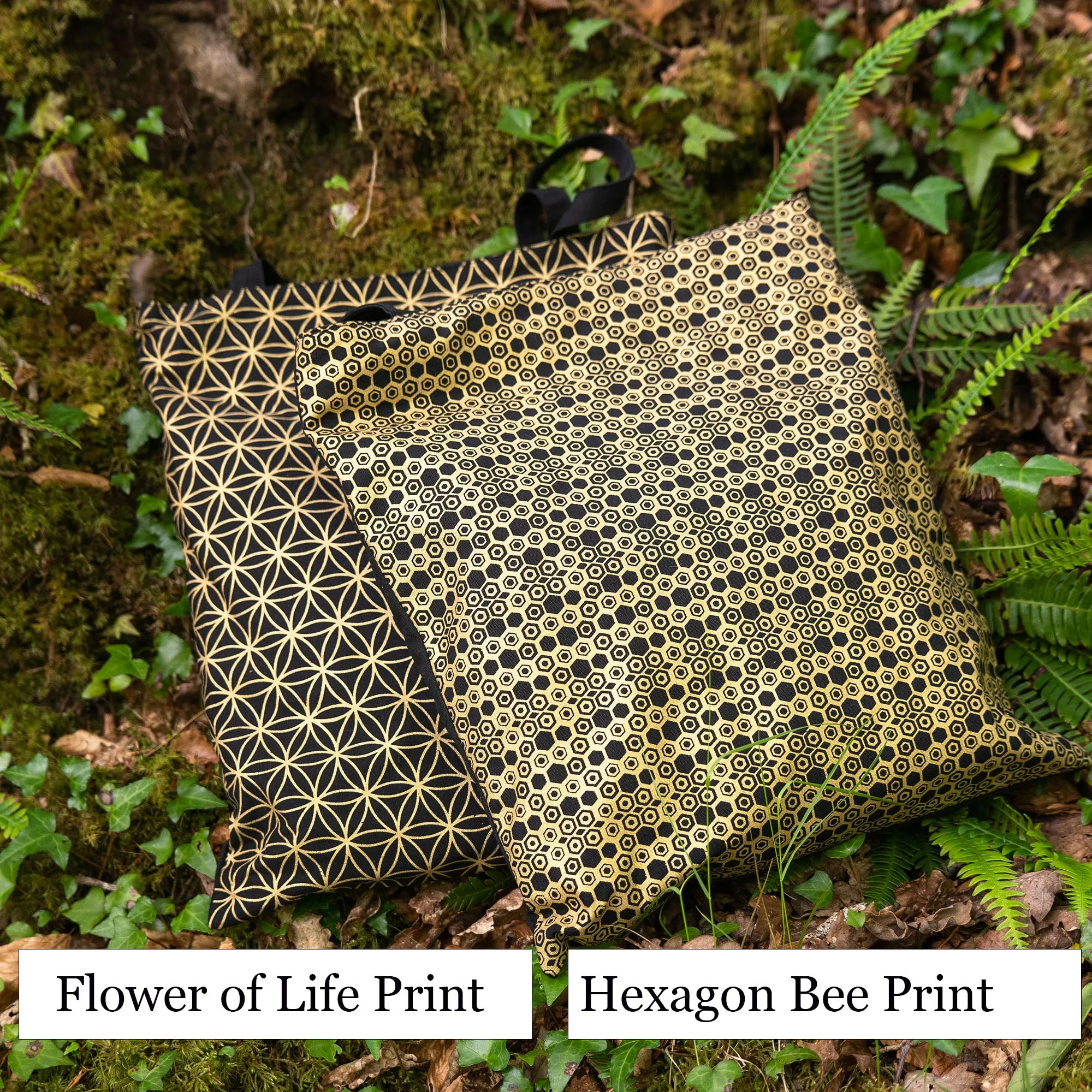 Brigid Tote Bag - Hexagon Bee Print