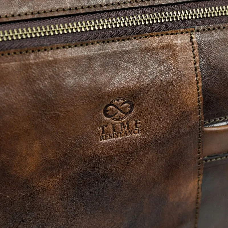 Brown Leather Briefcase Laptop Bag - From Here to Eternity