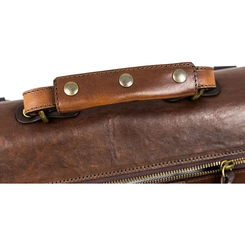 Brown Leather Briefcase Laptop Bag - From Here to Eternity