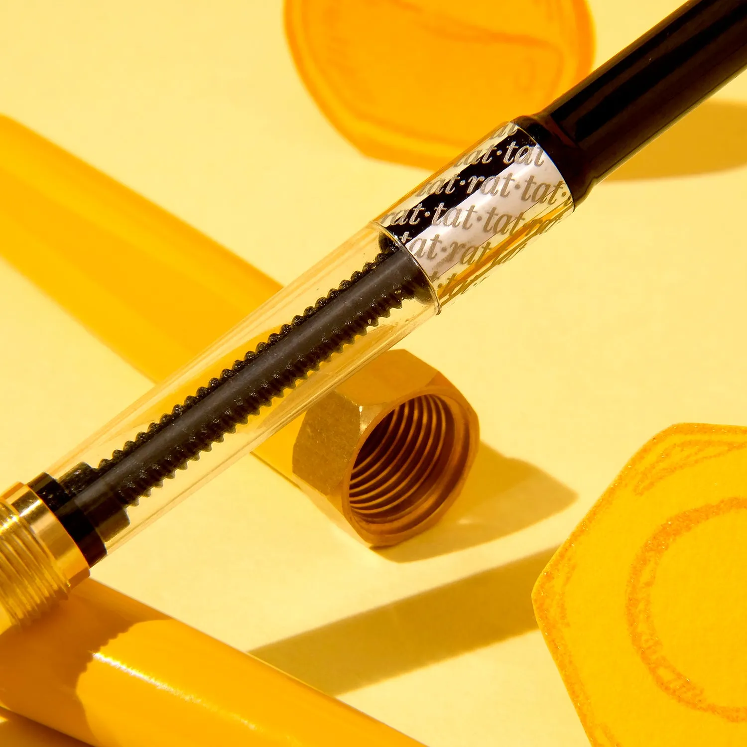 Brush Fountain Pen - Sunset Yellow (Fine)