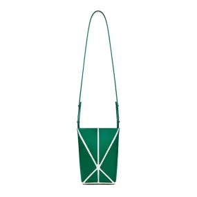 Bucket Mini Foldable Crossbody Bag - Green/White