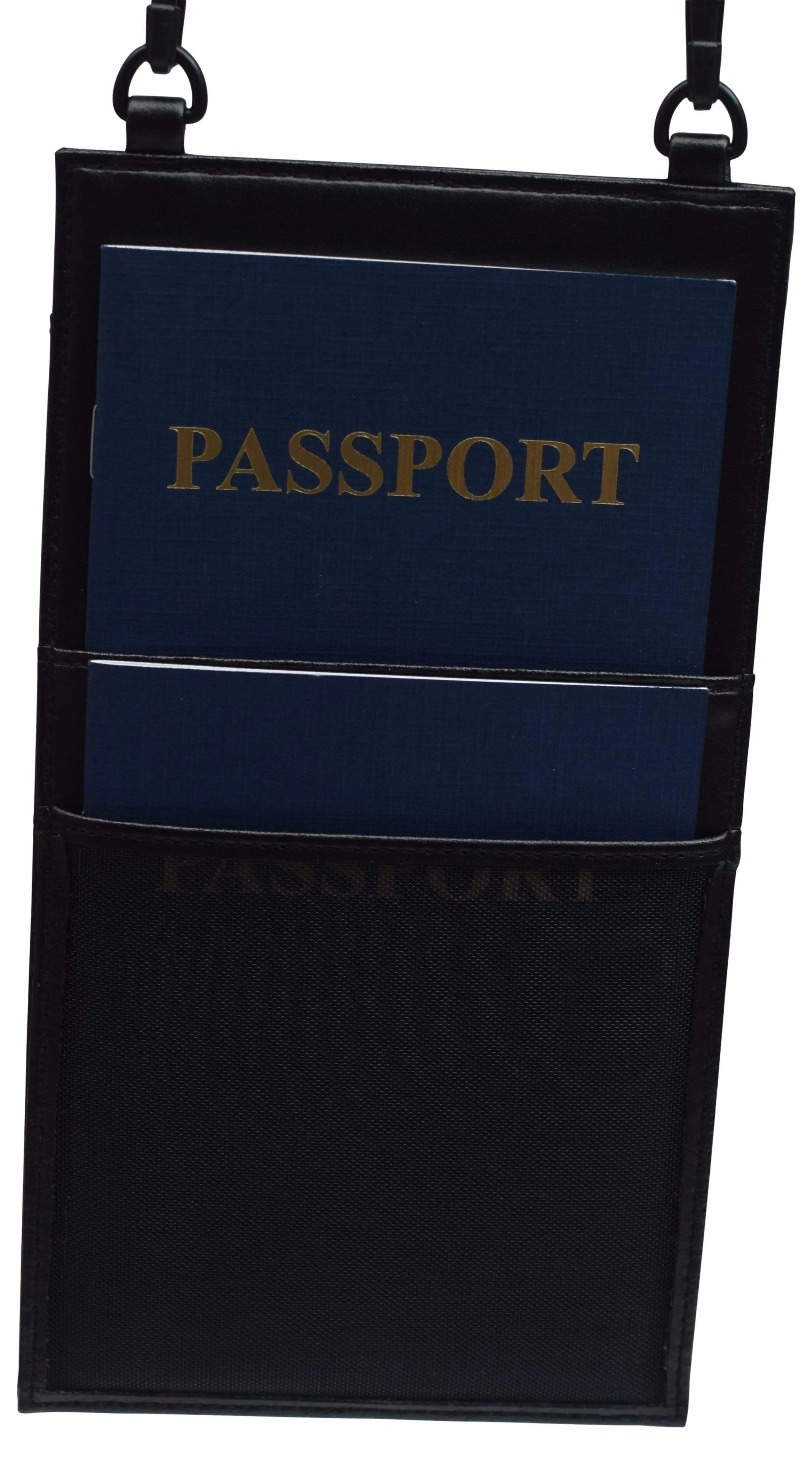 Buxton Leather ID Passport Neck Tavel Wallet