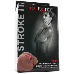 CalExotics Stroke It Anatomical Pussy Stroker in Brown